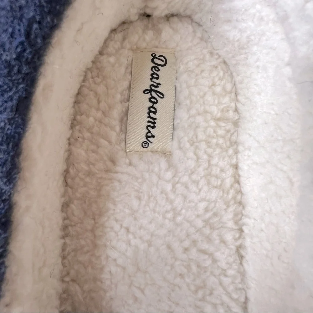 NWT Dearfoams youth size 13/1 memory foam slippers